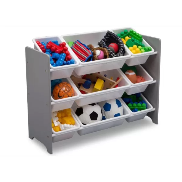 MySize 9 Bin Plastic Toy Organizer, Greenguard Gold Certified, Bianca White