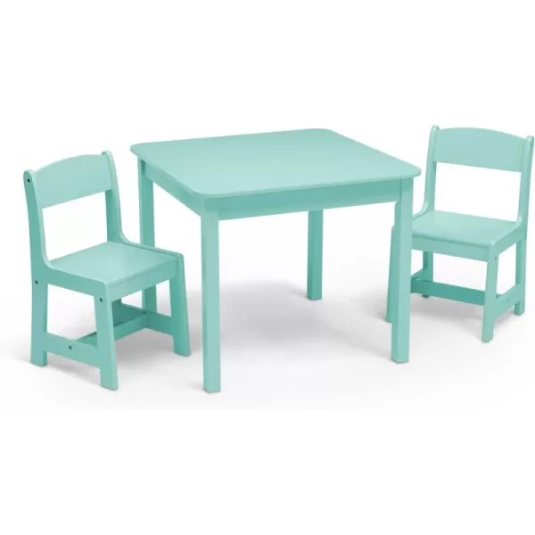 MySize Kids Wood Table and Chair Set , Deep Blue