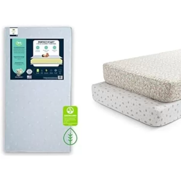 Serta Perfect Start Dual Sided Baby Crib Mattress &amp; Toddler Mattress - Waterproof - 6" Premium Sustainably Sourced Fiber Core - GREENGUARD Gold Certified – 7 Year Warranty - Made in USA