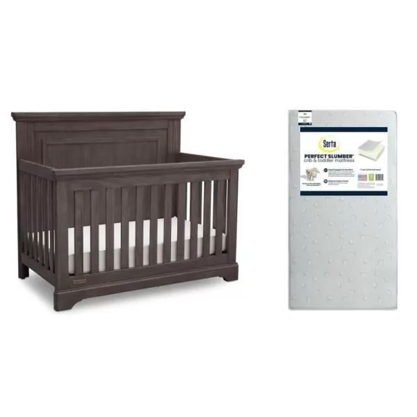 Simmons Kids SlumberTime Paloma 4-in-1 Convertible Crib, Rustic Grey