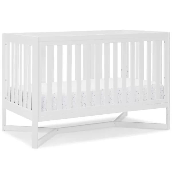 Tribeca 4-in-1 Convertible Crib, White/Grey