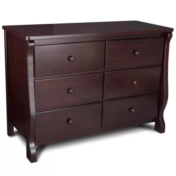 Universal 6 Drawer Dresser, Greenguard Gold Certified, Dark Chocolate