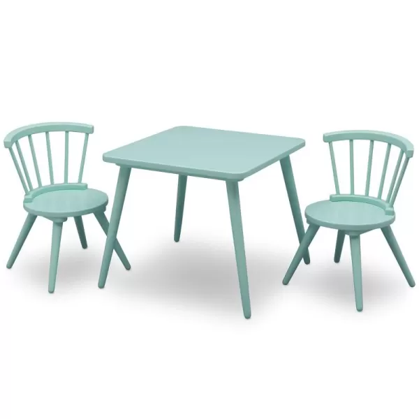Windsor Kids Wood Table Chair Set  - Ideal for Arts &amp; Crafts, Snack Time, Homeschooling, Homework &amp; More, Greenguard Gold Certified, Grey