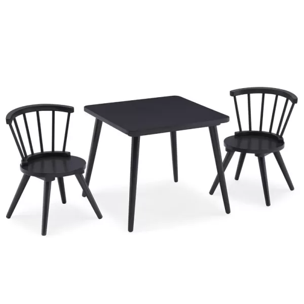 Windsor Kids Wood Table Chair Set  - Ideal for Arts &amp; Crafts, Snack Time, Homeschooling, Homework &amp; More, Greenguard Gold Certified, Grey