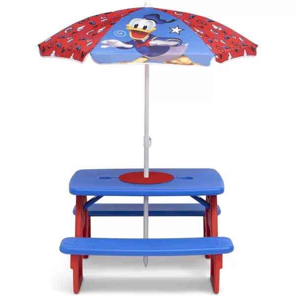 4 Seat Activity Picnic Table with Umbrella and Lego Compatible Tabletop, PAW Patrol