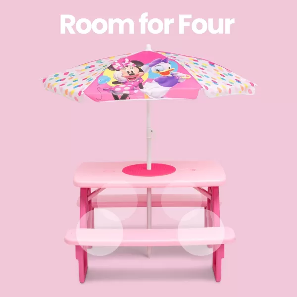 4 Seat Activity Picnic Table with Umbrella and Lego Compatible Tabletop, PAW Patrol