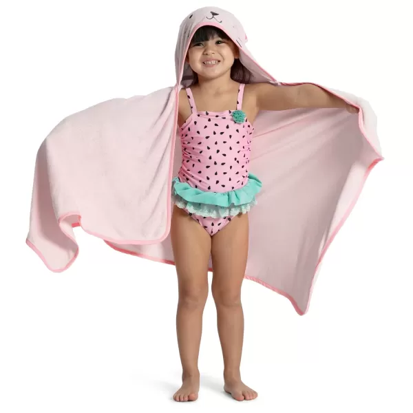 Baby/Infant Hooded Bath Towel - Super Soft and Absorbent- Newborn Essential - Ideal Baby Registry/Shower Gift for Boys and Girls, Pink Cat