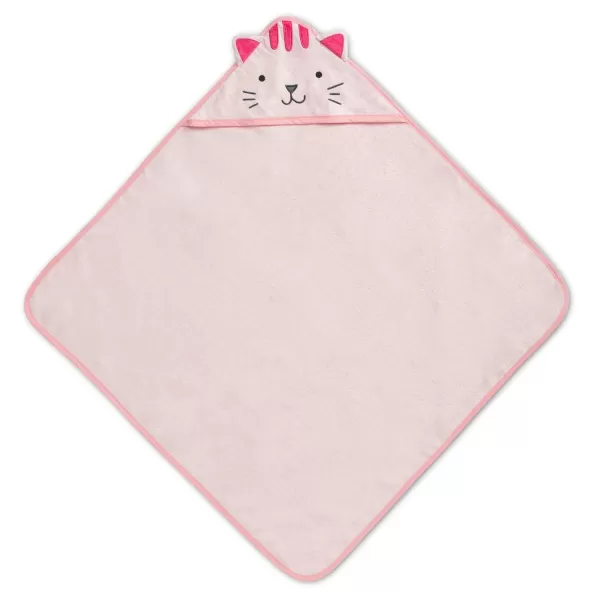 Baby/Infant Hooded Bath Towel - Super Soft and Absorbent- Newborn Essential - Ideal Baby Registry/Shower Gift for Boys and Girls, Pink Cat
