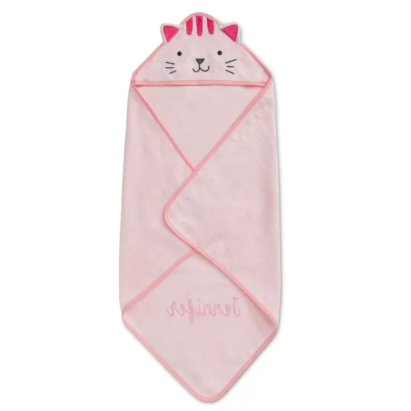 Baby/Infant Hooded Bath Towel - Super Soft and Absorbent- Newborn Essential - Ideal Baby Registry/Shower Gift for Boys and Girls, Pink Cat