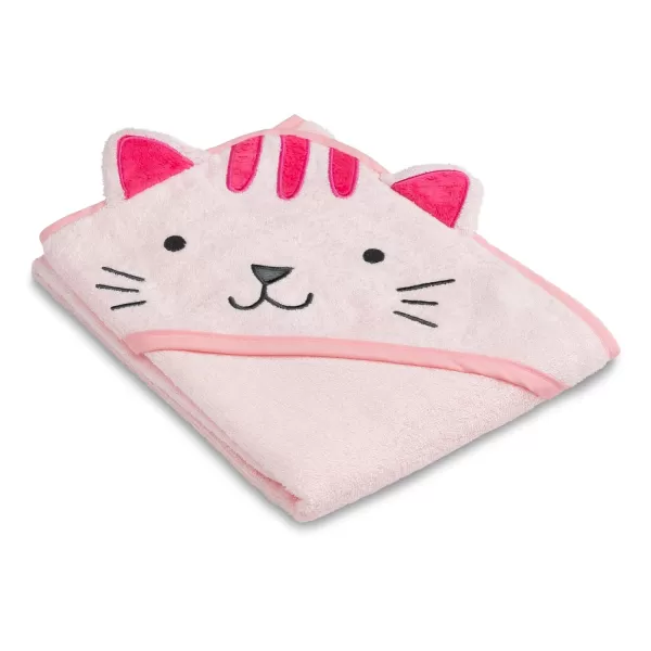 Baby/Infant Hooded Bath Towel - Super Soft and Absorbent- Newborn Essential - Ideal Baby Registry/Shower Gift for Boys and Girls, Pink Cat
