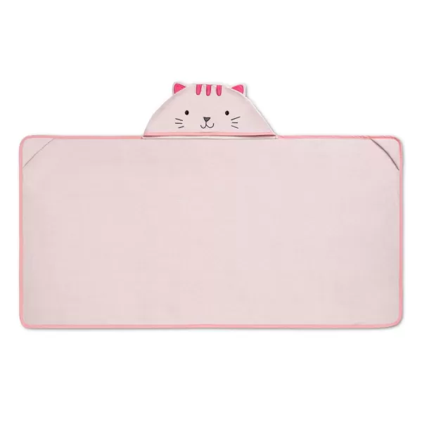 Baby/Infant Hooded Bath Towel - Super Soft and Absorbent- Newborn Essential - Ideal Baby Registry/Shower Gift for Boys and Girls, Pink Cat