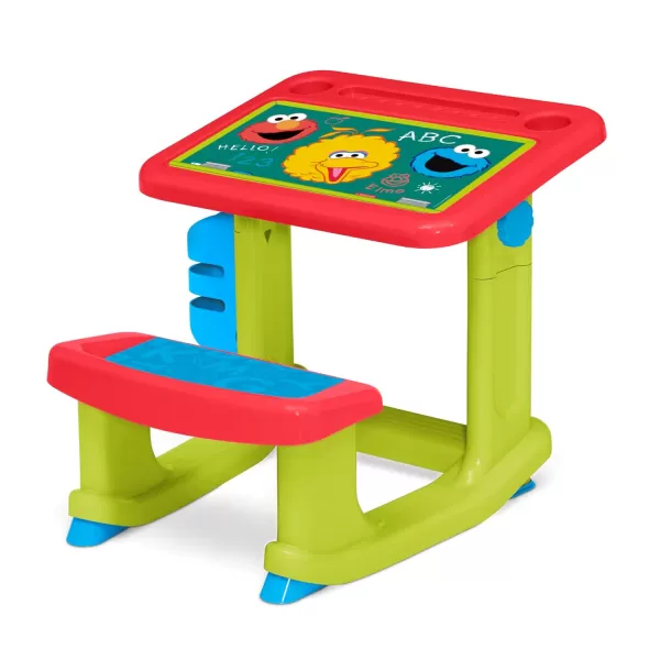 Bluey Draw and Play Desk by Delta Children – Includes 10 Markers and Coloring Book, Blue