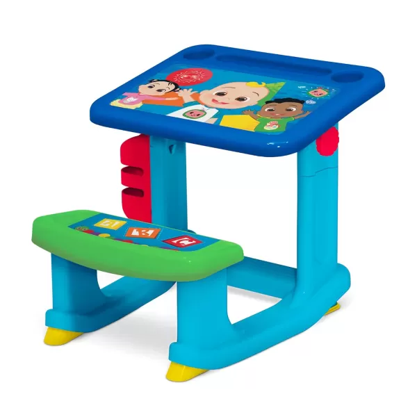 Bluey Draw and Play Desk by Delta Children – Includes 10 Markers and Coloring Book, Blue