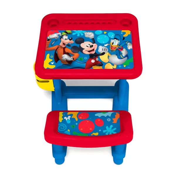 Bluey Draw and Play Desk by Delta Children – Includes 10 Markers and Coloring Book, Blue