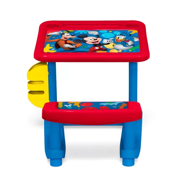 Bluey Draw and Play Desk by Delta Children – Includes 10 Markers and Coloring Book, Blue