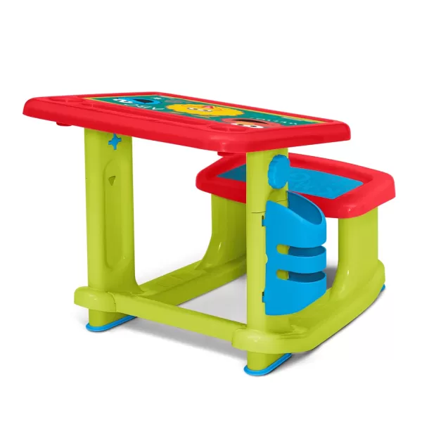 Bluey Draw and Play Desk by Delta Children – Includes 10 Markers and Coloring Book, Blue