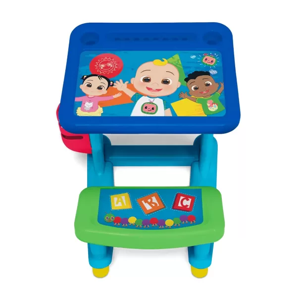 Bluey Draw and Play Desk by Delta Children – Includes 10 Markers and Coloring Book, Blue