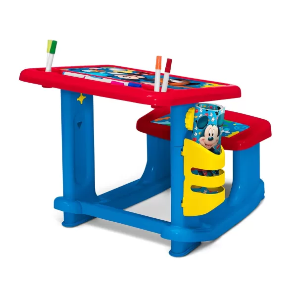 Bluey Draw and Play Desk by Delta Children – Includes 10 Markers and Coloring Book, Blue