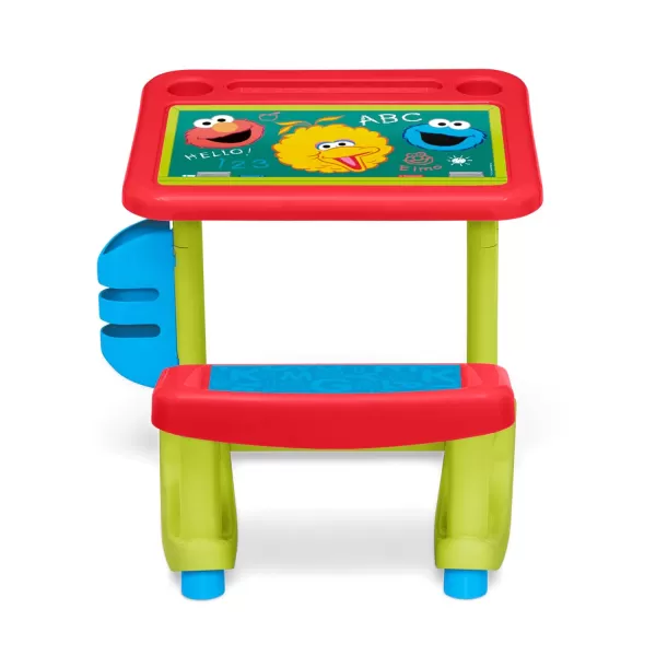 Bluey Draw and Play Desk by Delta Children – Includes 10 Markers and Coloring Book, Blue