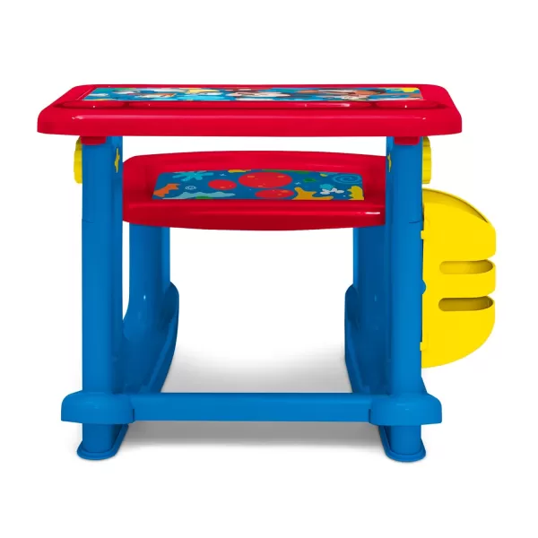 Bluey Draw and Play Desk by Delta Children – Includes 10 Markers and Coloring Book, Blue
