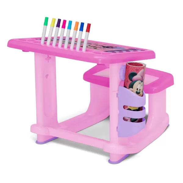 Bluey Draw and Play Desk by Delta Children – Includes 10 Markers and Coloring Book, Blue
