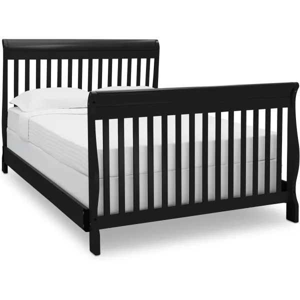 Canton 4-in-1 Convertible Crib - Easy to Assemble, Ebony Black