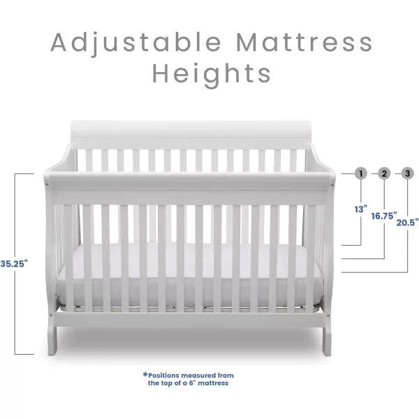 Canton 4-in-1 Convertible Crib - Easy to Assemble, Ebony Black