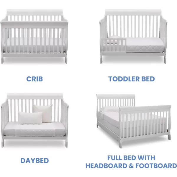 Canton 4-in-1 Convertible Crib - Easy to Assemble, Ebony Black