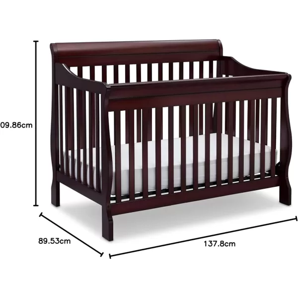 Canton 4-in-1 Convertible Crib - Easy to Assemble, Ebony Black