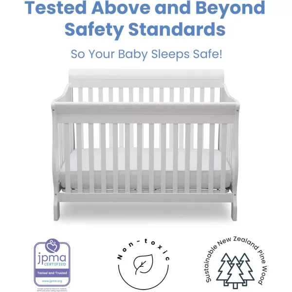 Canton 4-in-1 Convertible Crib - Easy to Assemble, Ebony Black