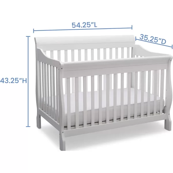 Canton 4-in-1 Convertible Crib - Easy to Assemble, Ebony Black