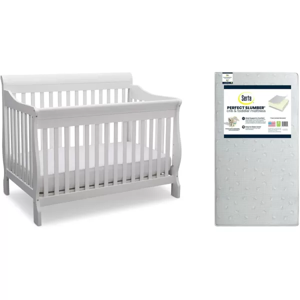 Canton 4-in-1 Convertible Crib - Easy to Assemble, Ebony Black
