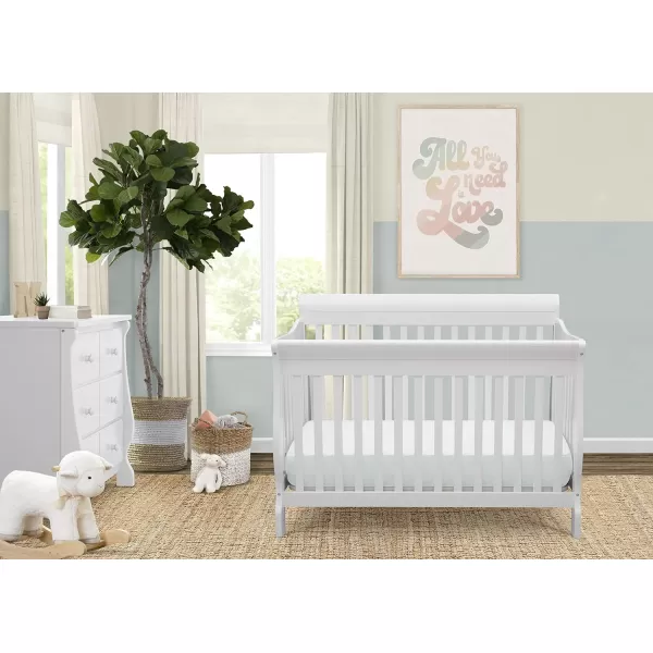 Canton 4-in-1 Convertible Crib - Easy to Assemble, Ebony Black
