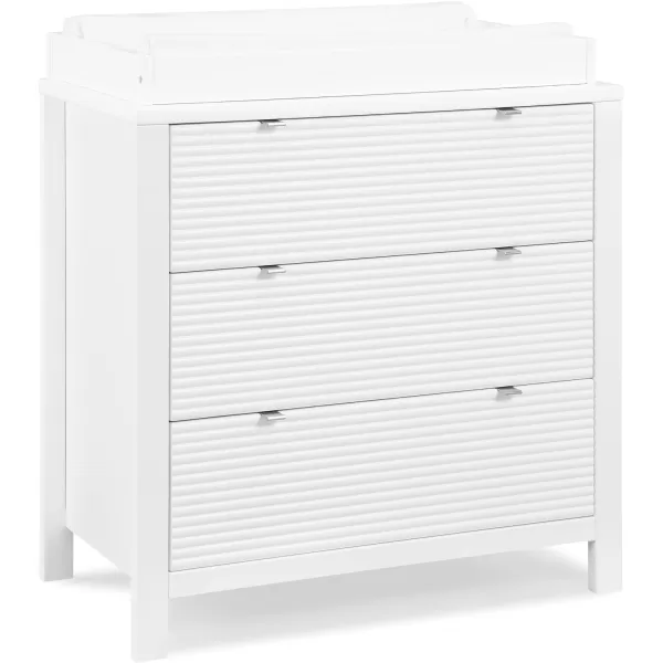 Delta Children Cassie 3 Drawer Dresser with Changing Top and Interlocking Drawers, Midnight Grey