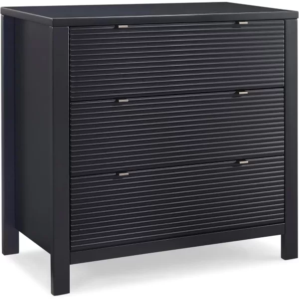 Delta Children Cassie 3 Drawer Dresser with Changing Top and Interlocking Drawers, Midnight Grey