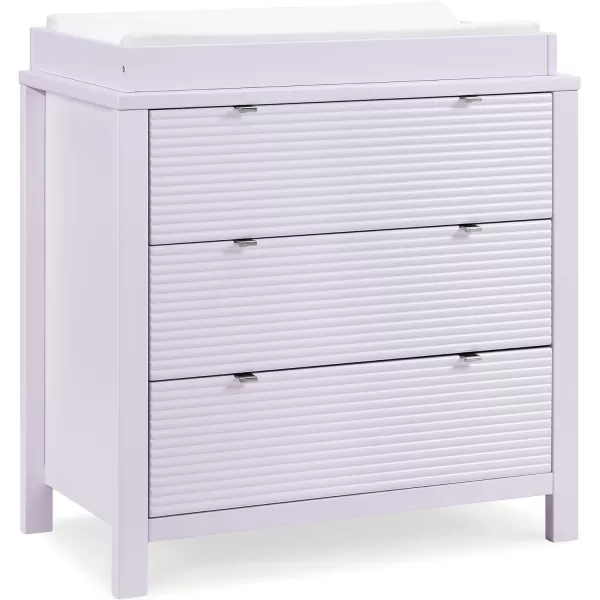 Delta Children Cassie 3 Drawer Dresser with Changing Top and Interlocking Drawers, Midnight Grey