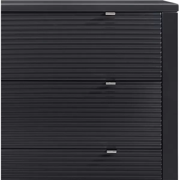 Delta Children Cassie 3 Drawer Dresser with Changing Top and Interlocking Drawers, Midnight Grey