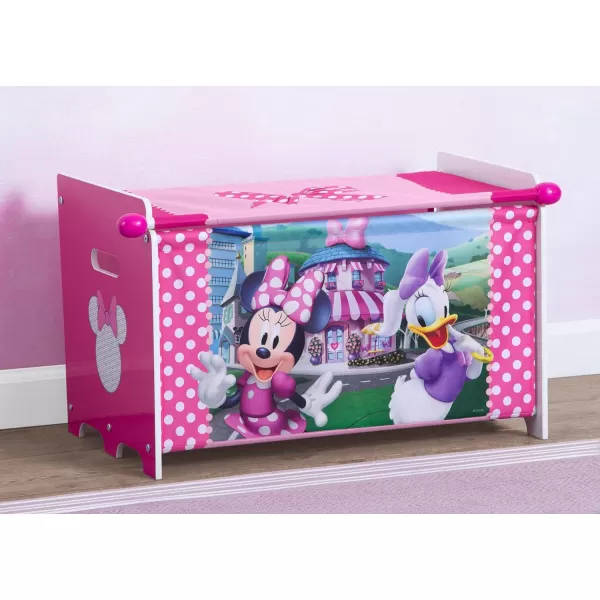Delta Children - CoComelon Toy Box Toy Box with Retractable Fabric Top, Blue