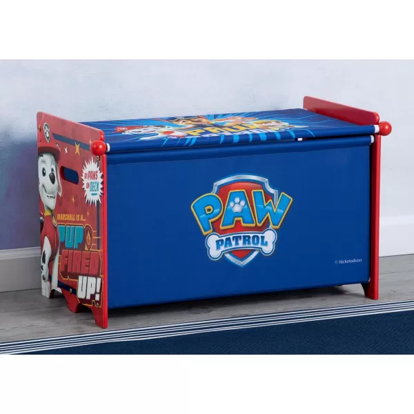 Delta Children - CoComelon Toy Box Toy Box with Retractable Fabric Top, Blue