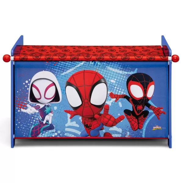 Delta Children - CoComelon Toy Box Toy Box with Retractable Fabric Top, Blue