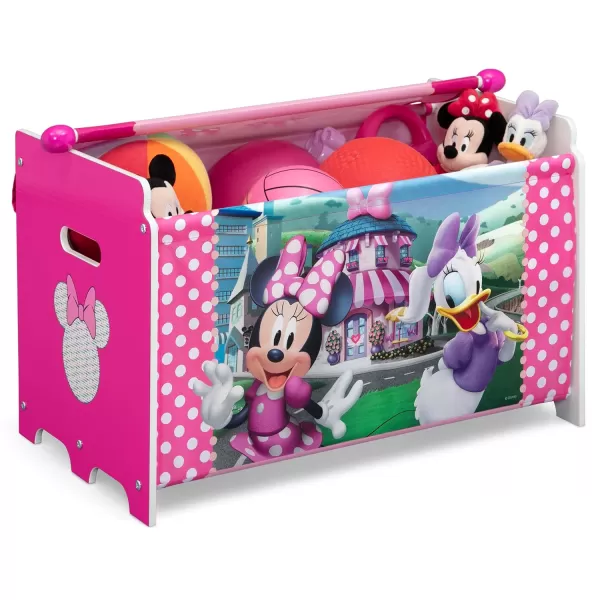 Delta Children - CoComelon Toy Box Toy Box with Retractable Fabric Top, Blue