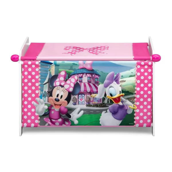 Delta Children - Disney Minnie Mouse 5-Piece Toddler Room-in-a-Box Bedroom Set – Includes Sleep and Play Toddler Bed, Table, 2 Chairs and Toy Box, Pink