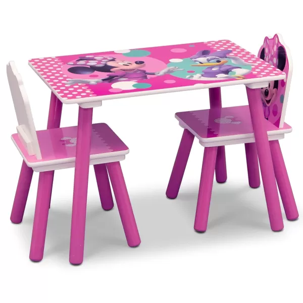 Delta Children - Disney Minnie Mouse 5-Piece Toddler Room-in-a-Box Bedroom Set – Includes Sleep and Play Toddler Bed, Table, 2 Chairs and Toy Box, Pink
