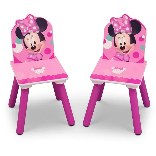 Delta Children - Disney Minnie Mouse 5-Piece Toddler Room-in-a-Box Bedroom Set – Includes Sleep and Play Toddler Bed, Table, 2 Chairs and Toy Box, Pink
