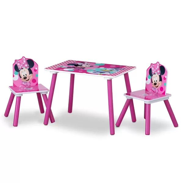 Delta Children - Disney Minnie Mouse 5-Piece Toddler Room-in-a-Box Bedroom Set – Includes Sleep and Play Toddler Bed, Table, 2 Chairs and Toy Box, Pink