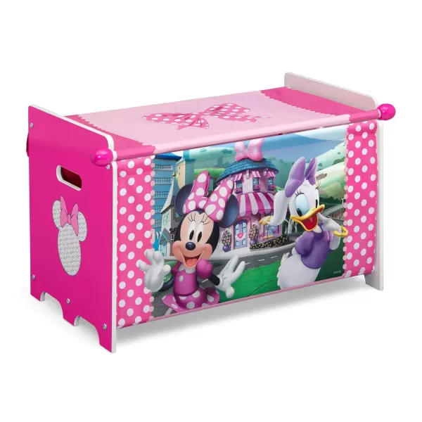 Delta Children - Disney Minnie Mouse 5-Piece Toddler Room-in-a-Box Bedroom Set – Includes Sleep and Play Toddler Bed, Table, 2 Chairs and Toy Box, Pink
