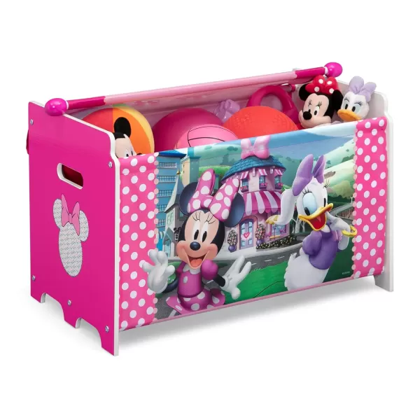 Delta Children - Disney Minnie Mouse 5-Piece Toddler Room-in-a-Box Bedroom Set – Includes Sleep and Play Toddler Bed, Table, 2 Chairs and Toy Box, Pink