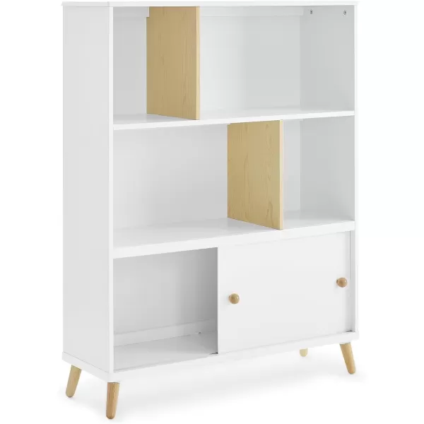 Delta Children Essex Bookcase - Greenguard Gold Certified, Bianca White/Natural