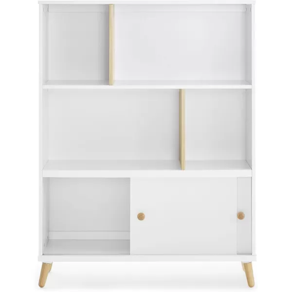 Delta Children Essex Bookcase - Greenguard Gold Certified, Bianca White/Natural