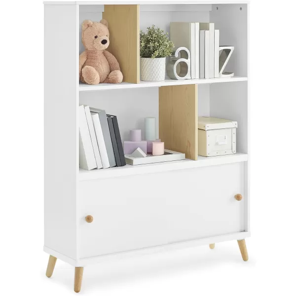 Delta Children Essex Bookcase - Greenguard Gold Certified, Bianca White/Natural